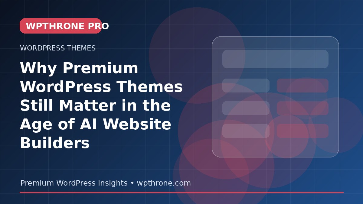 Why Premium WordPress Themes Still Matter in the Age of AI Website Builders