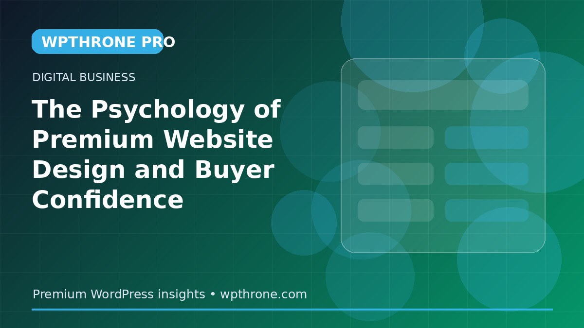 The Psychology of Premium Website Design and Buyer Confidence