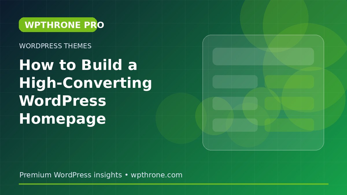 How to Build a High-Converting WordPress Homepage