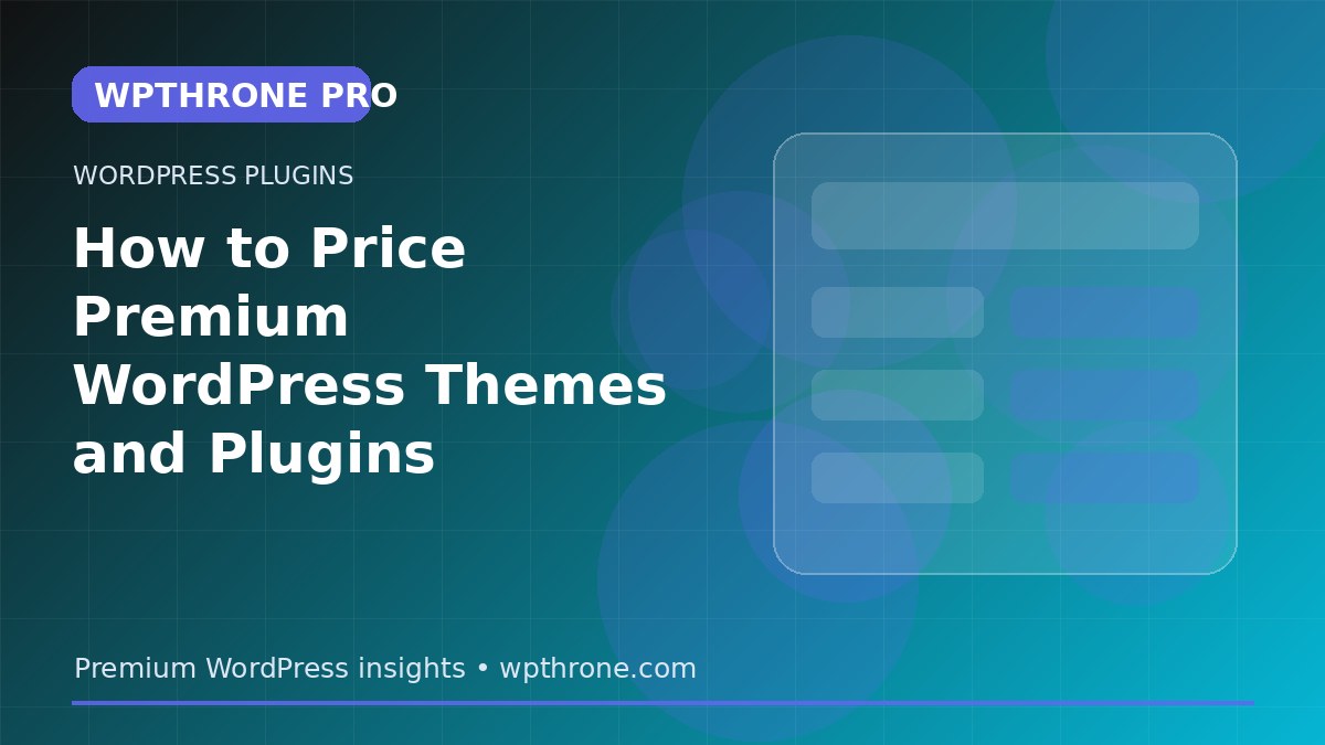 How to Price Premium WordPress Themes and Plugins