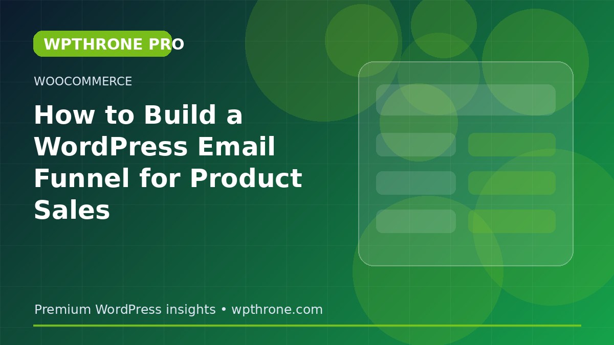 How to Build a WordPress Email Funnel for Product Sales