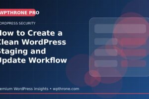 How to Create a Clean WordPress Staging and Update Workflow
