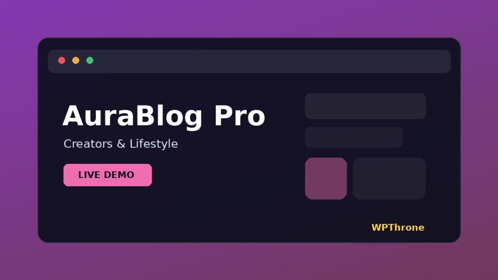 AuraBlog Pro WordPress Theme