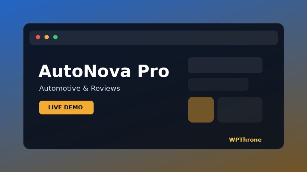 AutoNova Pro WordPress Theme