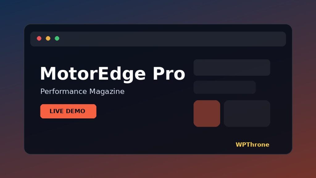 MotorEdge Pro WordPress Theme