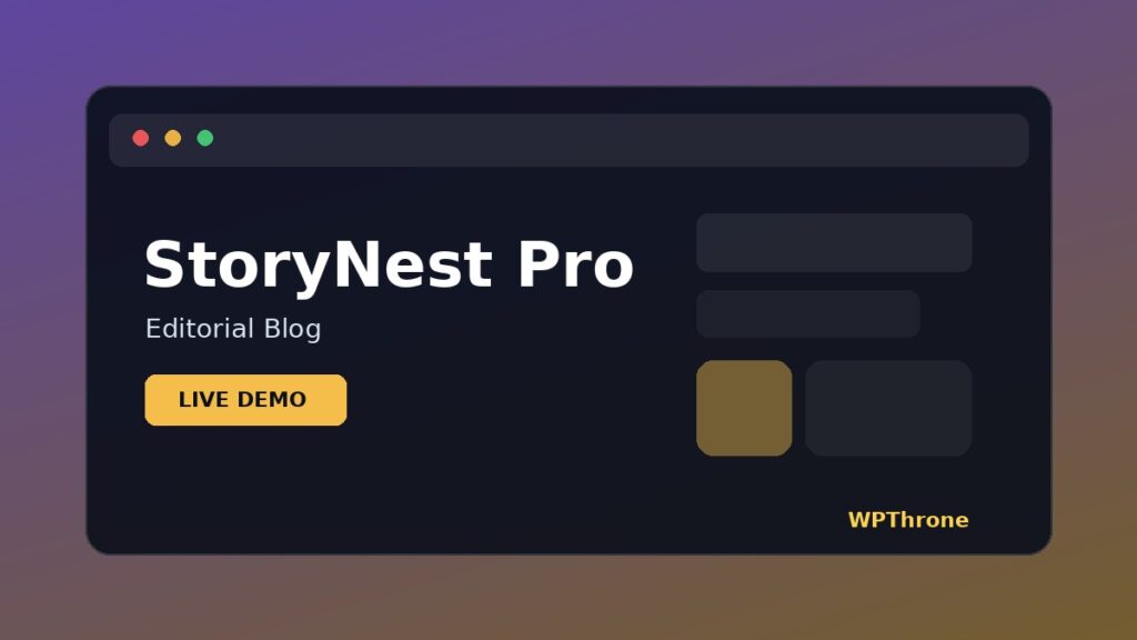 StoryNest Pro WordPress Theme
